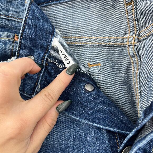 GRLFRND Casey Wide Leg Jeans Blue After All Button Fly Denim High Rise Sz 29 NEW - Picture 5 of 7